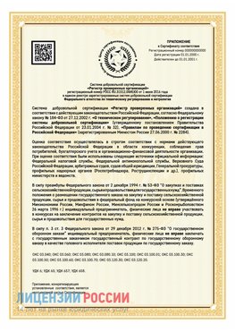 Приложение к сертификату для ИП Корсаков Сертификат СТО 03.080.02033720.1-2020